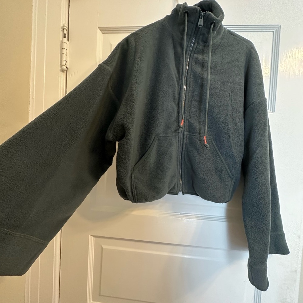 Free People Climb High Fleece Crop Jacket